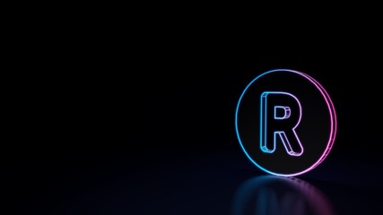 3d icon of registered