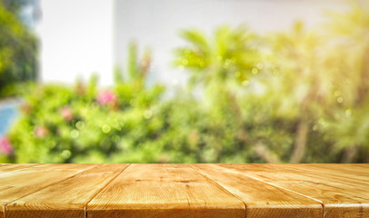 desk of free space and spring time 