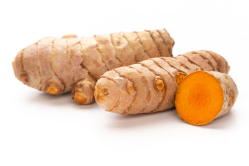 Turmeric isolated on white background