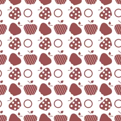Stoff pro Meter Seamless pattern with apples. Fruit background. © aquamarine_paint