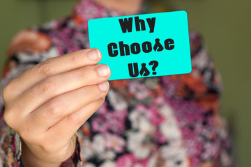  Handwriting text writing Why Choose Us question