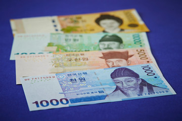 Korean won banknotes