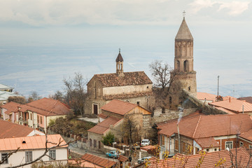 Obraz premium Autumn view of Signagi (Sighnaghi) old town in Kakheti region, Georgia