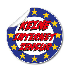 Aufkleber Keine Internet Zensur