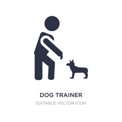dog trainer icon on white background. Simple element illustration from People concept.