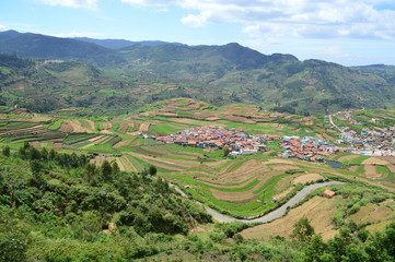 Poombarai Village and terraced farming in Kodaikanal