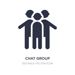 chat group icon on white background. Simple element illustration from People concept.