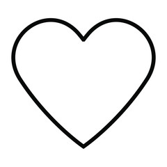 Linear heart icon isolated on white background. Heart icon vector.