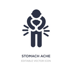 stomach ache icon on white background. Simple element illustration from People concept.