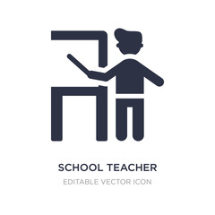 school teacher icon on white background. Simple element illustration from People concept.