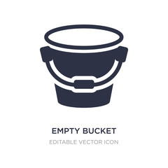 empty bucket icon on white background. Simple element illustration from Shapes concept. © zaurrahimov