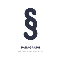 paragraph icon on white background. Simple element illustration from Shapes concept.