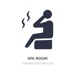 spa room icon on white background. Simple element illustration from Shapes concept.