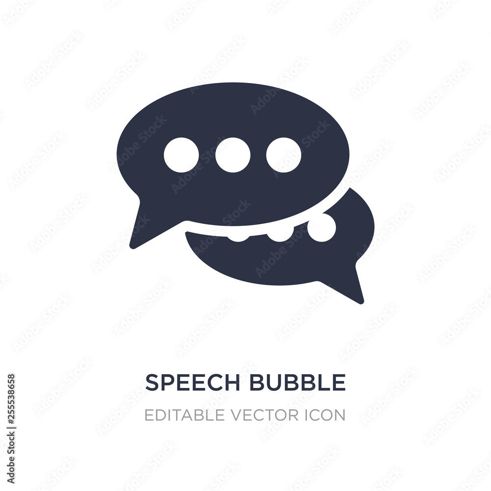Aufkleber speech bubble with ellipsis icon on white background. simple element illustration from shapes concep