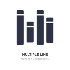 multiple line icon on white background. Simple element illustration from Shapes concept.