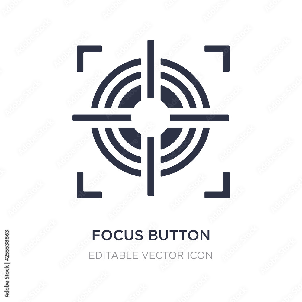 Poster focus button icon on white background. simple element illustration from shapes concept.