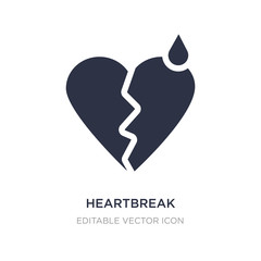 heartbreak icon on white background. Simple element illustration from Shapes concept.