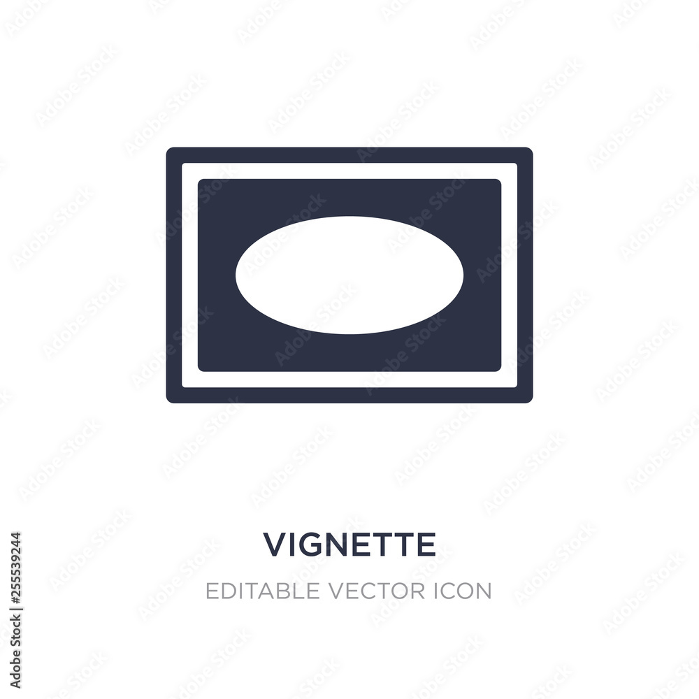 Poster vignette icon on white background. simple element illustration from shapes concept.