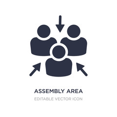 assembly area icon on white background. Simple element illustration from Shapes concept.