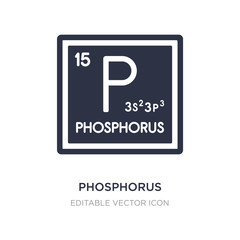 phosphorus icon on white background. Simple element illustration from Shapes concept.