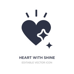heart with shine icon on white background. Simple element illustration from Shapes concept.