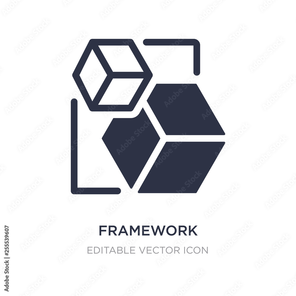 Poster framework icon on white background. simple element illustration from shapes concept.