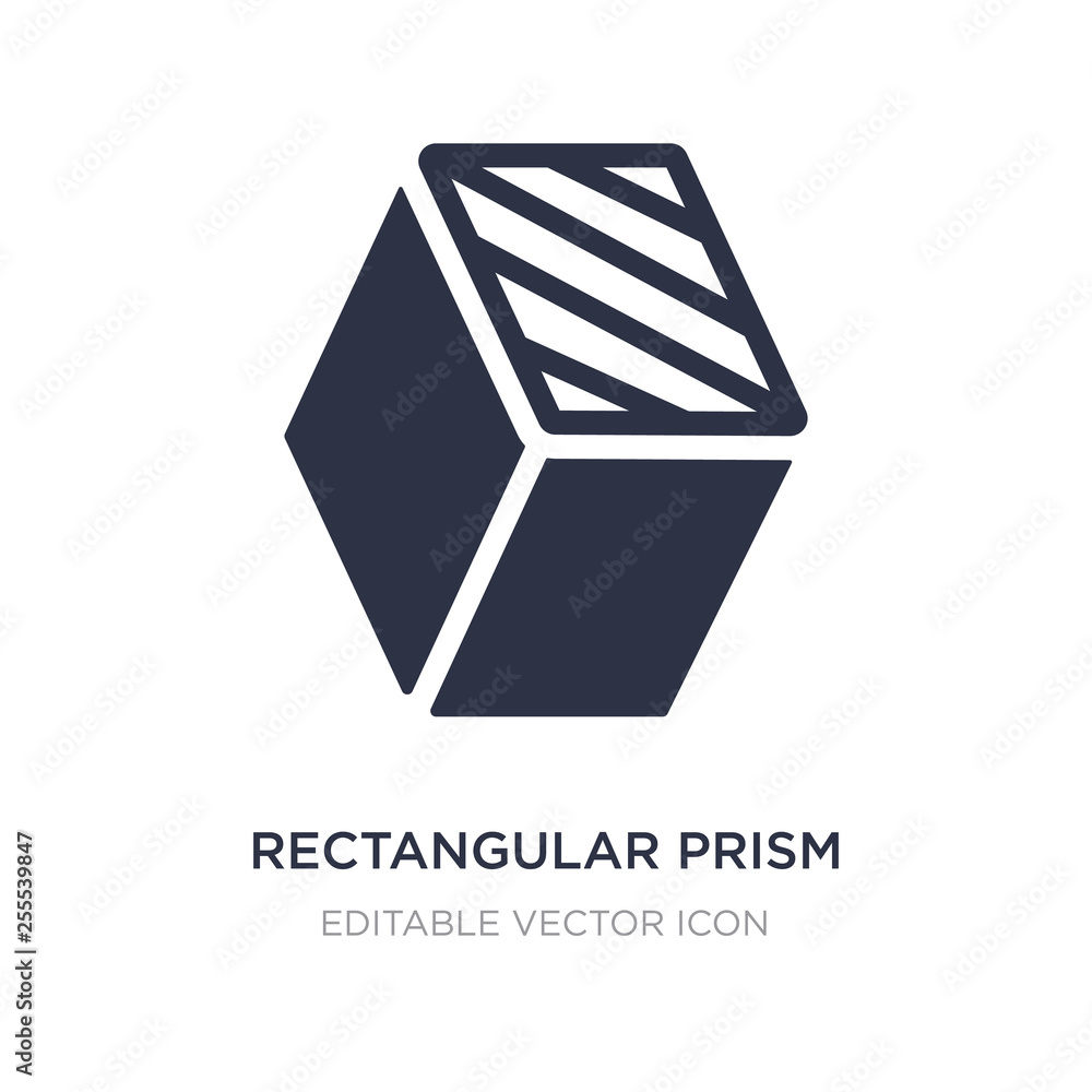 Poster rectangular prism icon on white background. simple element illustration from shapes concept.