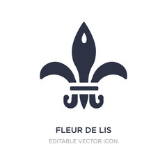 fleur de lis icon on white background. Simple element illustration from Shapes concept.