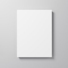 Empty advertising poster (banner) - mockup template on gray background. 3D rendering - 255540202