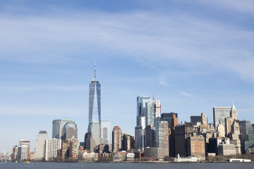 Fototapeta na wymiar Manhattan skyline seen from the Hudson river