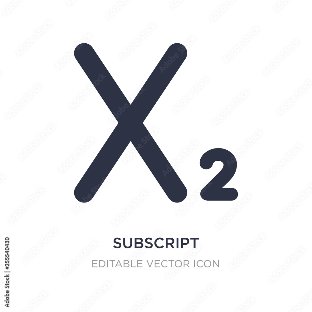 Poster subscript icon on white background. simple element illustration from signs concept.