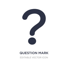 question mark button icon on white background. Simple element illustration from Signs concept.