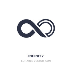 infinity icon on white background. Simple element illustration from Signs concept.