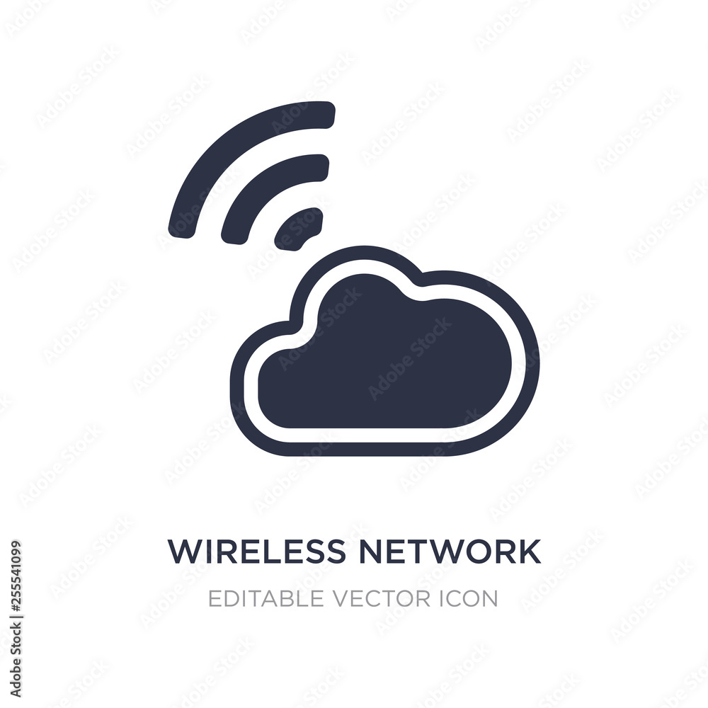 Poster wireless network icon on white background. simple element illustration from signs concept.