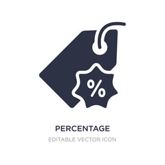 percentage discount icon on white background. Simple element illustration from Signs concept.