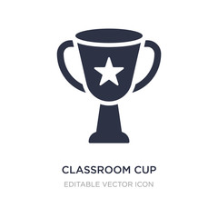 classroom cup icon on white background. Simple element illustration from Signs concept.