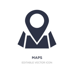 maps icon on white background. Simple element illustration from Signs concept.