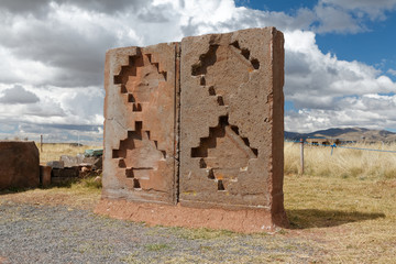 Ruiny stanowiska archeologicznego Tiahuanaco, Boliwia © Miroslaw