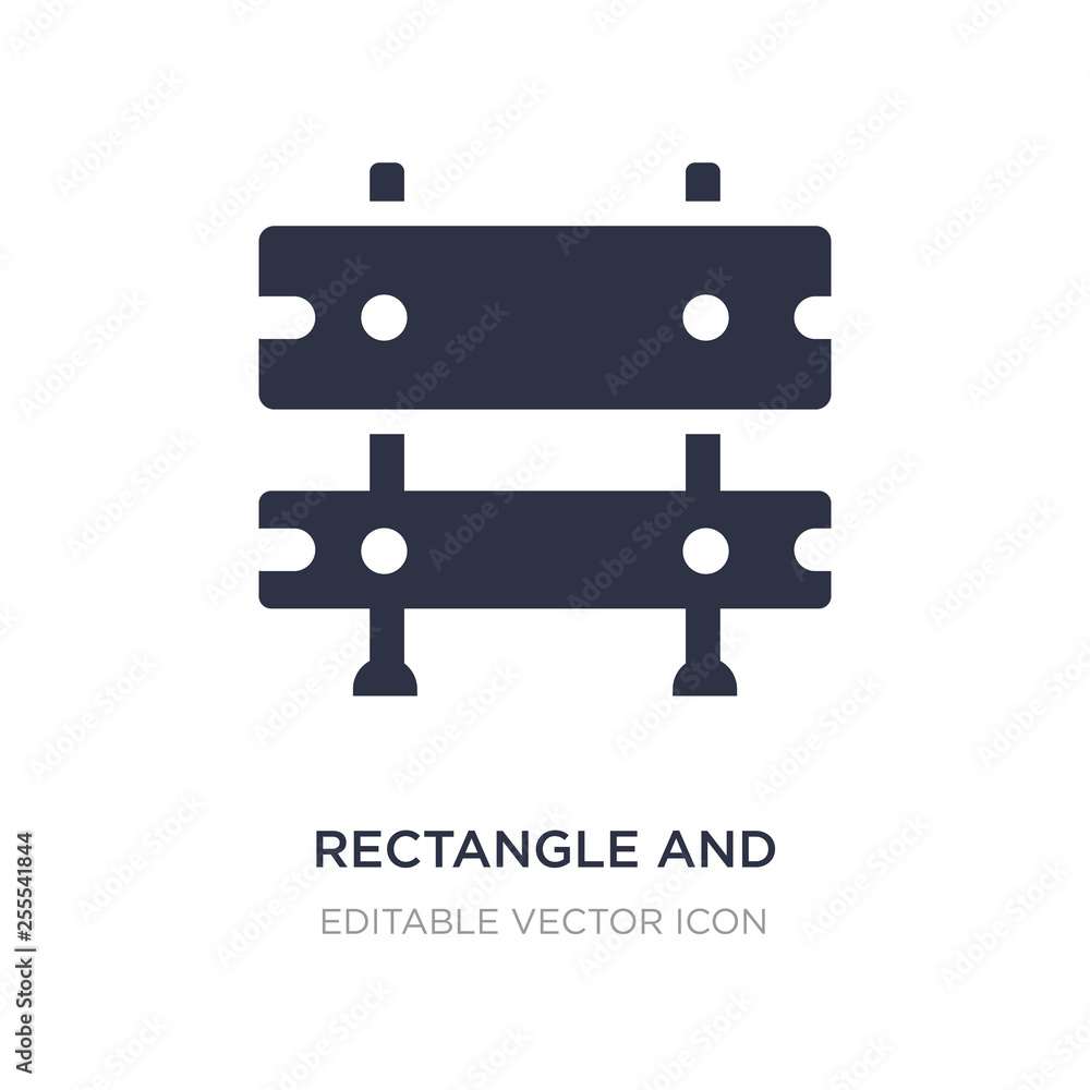 Poster rectangle and arrow icon on white background. simple element illustration from signs concept.