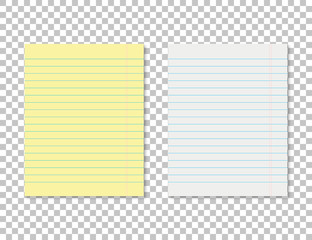 Two paper with shadow on a isolated background - vector design
