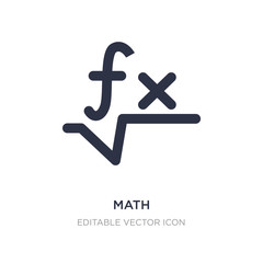 Obraz premium math icon on white background. Simple element illustration from Signs concept.