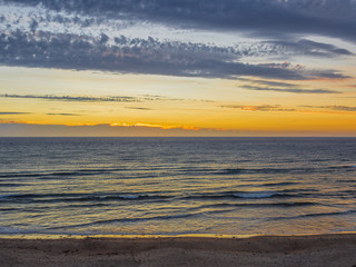 Fototapeta na wymiar Autumn evening sunset at Seaford Beach, Adelaid, South Australia