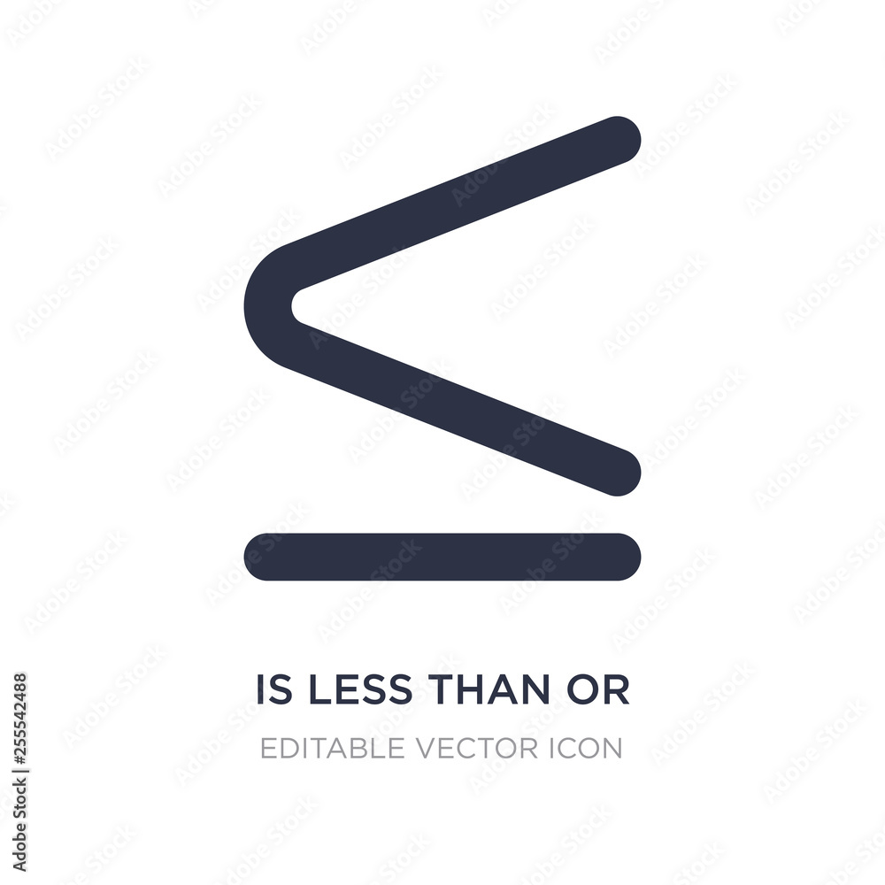 Poster is less than or equal to icon on white background. simple element illustration from signs concept.