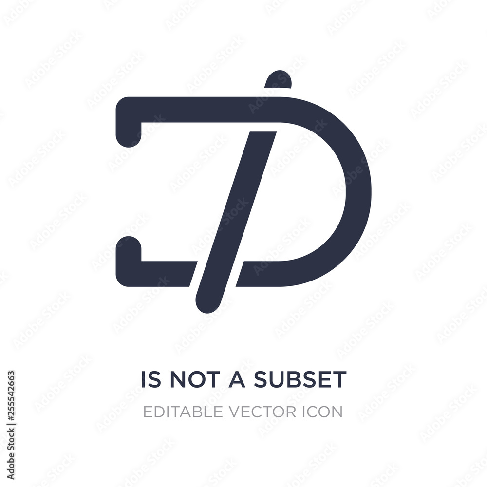 Poster is not a subset icon on white background. simple element illustration from signs concept.