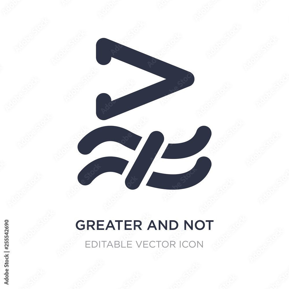 Poster greater and not approximately equal to icon on white background. simple element illustration from si