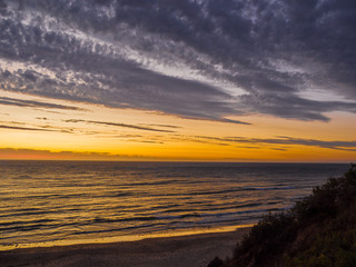 Autumn evening sunset at Seaford Beach, Adelaid, South Australia