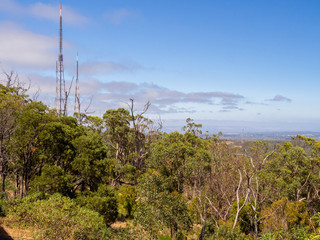 Telephone and television mast at Mount Lofty, Cleland, South Australia