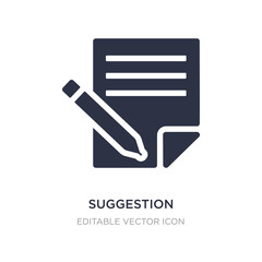 Fototapeta premium suggestion icon on white background. Simple element illustration from Social media marketing concept.