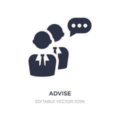 advise icon on white background. Simple element illustration from Social media marketing concept.