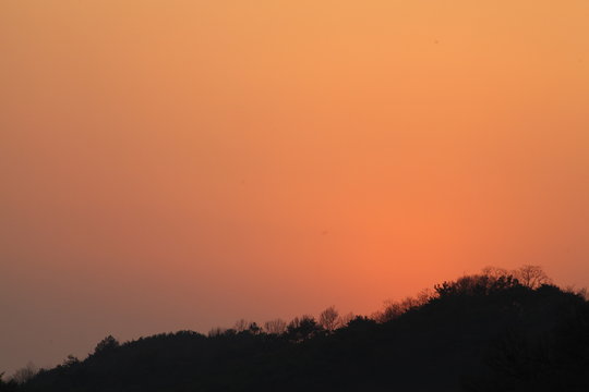 sunset in mountains